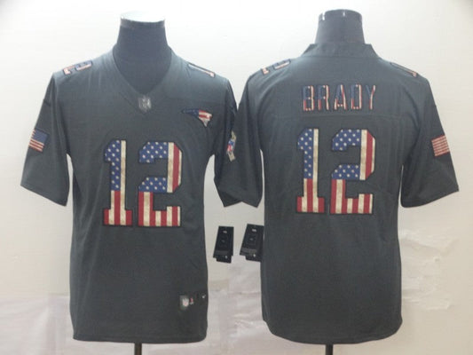 Men's New England Patriots Tom Brady #12 Black Player jersey