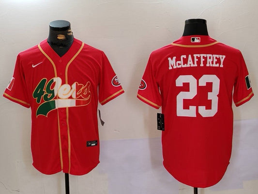 Men's San Francisco 49ers Christian McCaffrey #23 Scarlet Game jersey