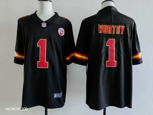 Men's Kansas City Chiefs Xavier Worthy Jersey -  Black