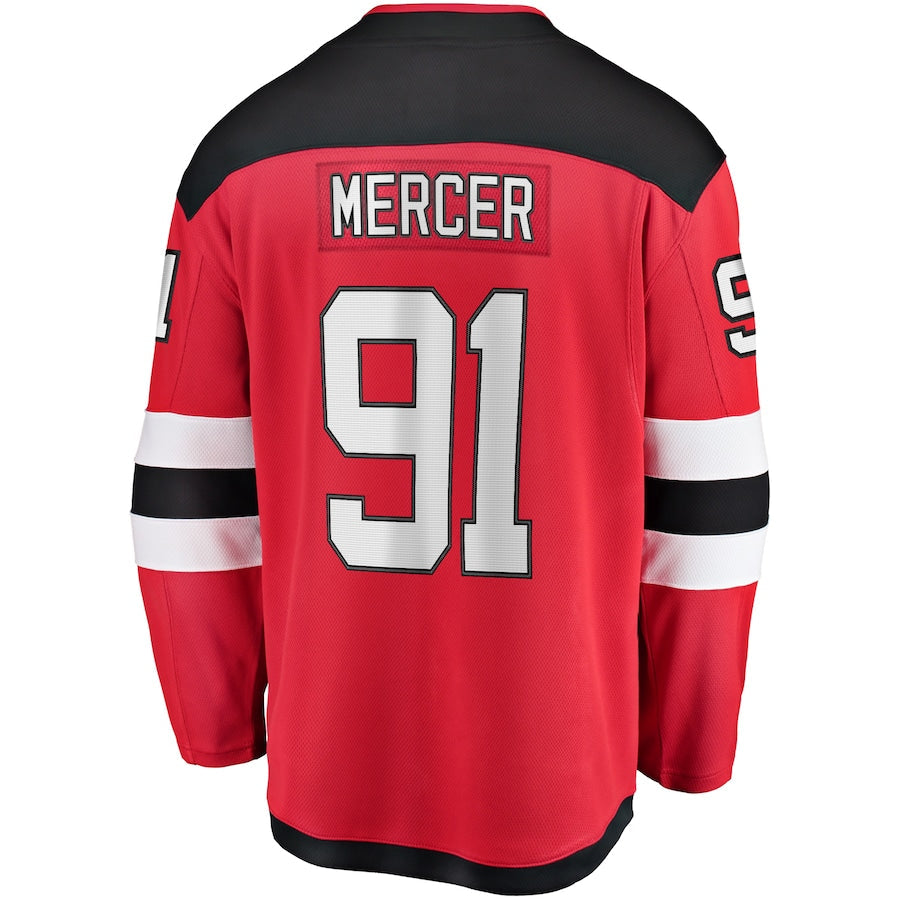 Dawson Mercer New Jersey Devils   Home Breakaway Jersey - Red