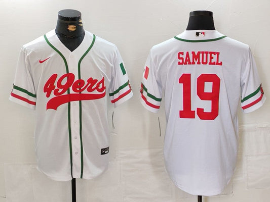 Men's San Francisco 49ers Deebo Samuel #19 White Player Game jersey