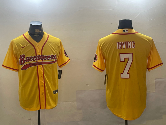 Men's Tampa Bay Buccaneers Bucky Irving #7 Yellow Game jersey