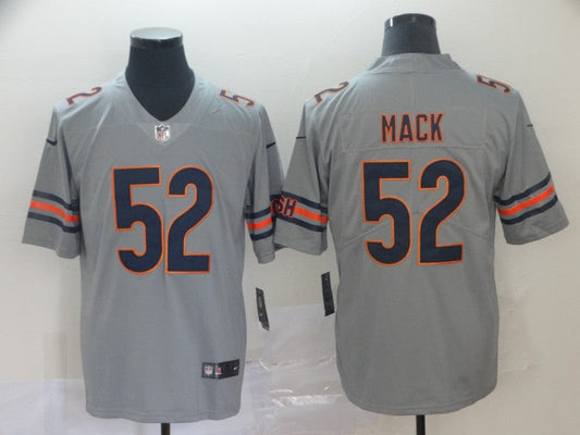 Men's Chicago Bears Khalil Mack #52 Gray Player Game Jersey1