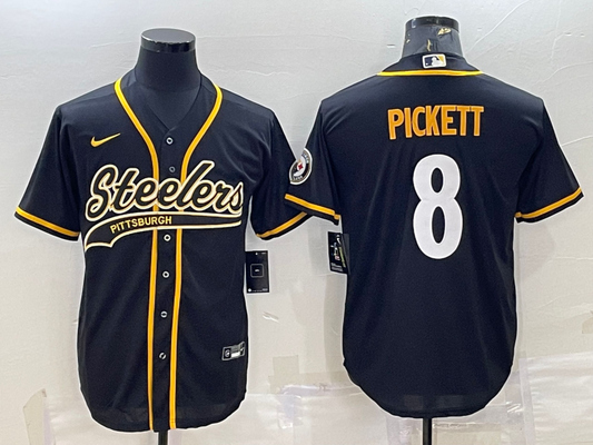 Men's Pittsburgh Steelers Kenny Pickett #8 Black Player jersey