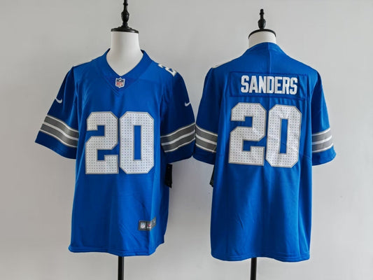 Men's Detroit Alex Barry Sanders Jersey -  Blue