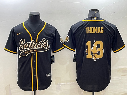 Men's New Orleans Saints Michael Thomas #13 Black Player jersey Joint Edition