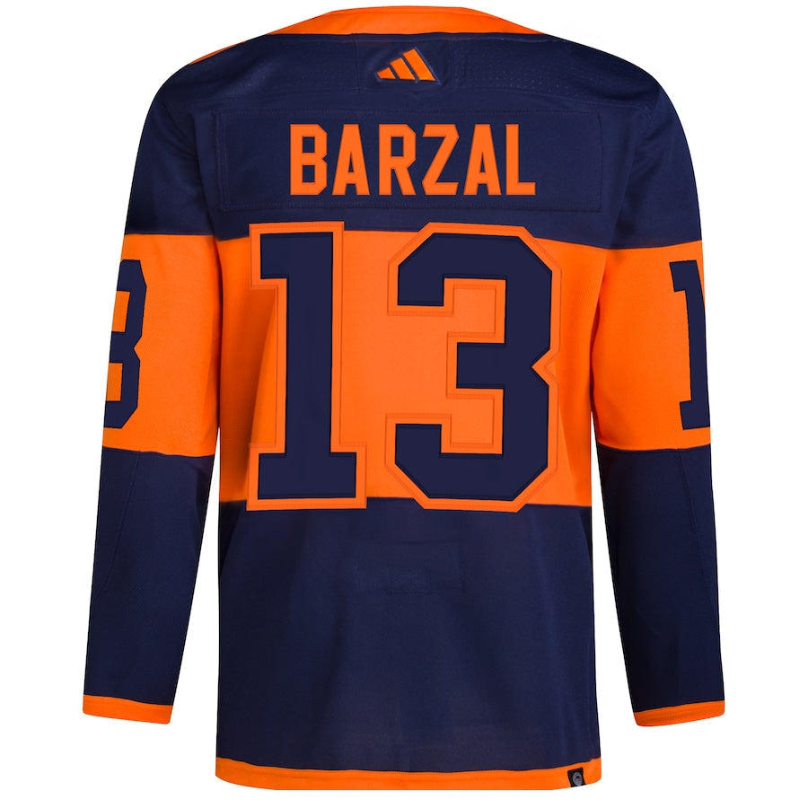 Mathew Barzal New York Islanders   2024 NHL Stadium Series Primegreen   Jersey Navy
