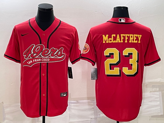 Men's San Francisco 49ers Christian McCaffrey #23 Red Player jersey Joint Edition