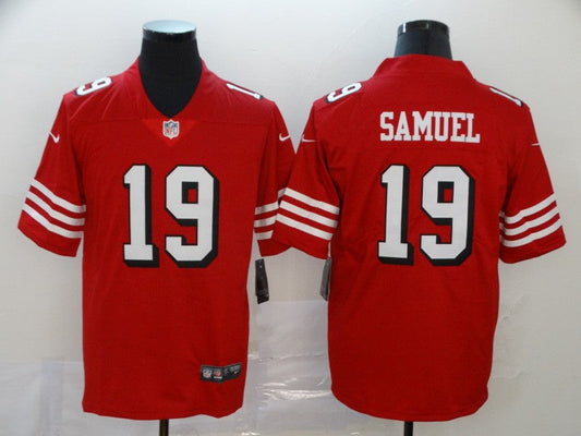 Men's San Francisco 49ers Deebo Samuel #19 Red Game Player jersey