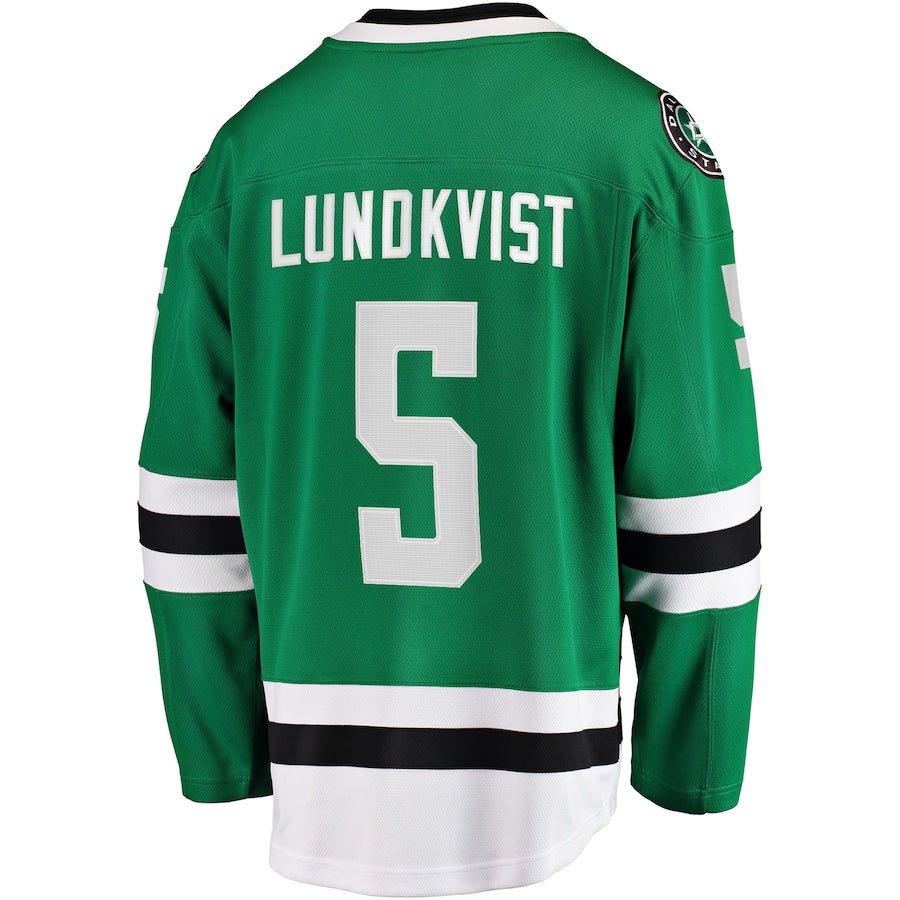 Nils Lundkvist Dallas Stars   Home Premier Breakaway  Jersey - Kelly Green
