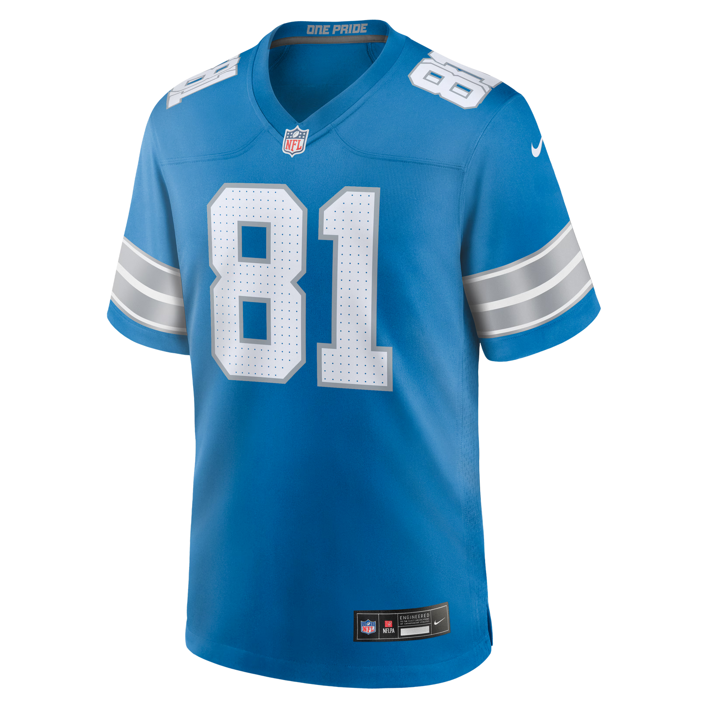 Detroit Lions Calvin Johnson Blue Team Retired Game Jersey