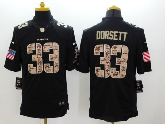 Men's Dallas Cowboys Tony Dorsett #33 Black Game Player Jersey1