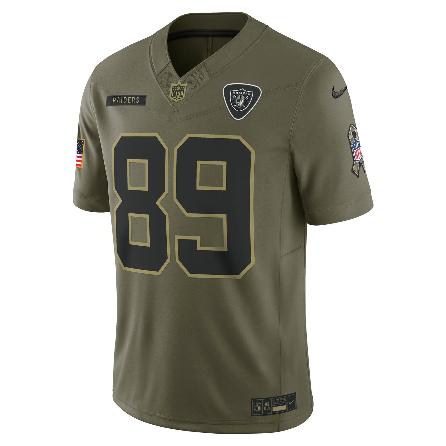 Las Vegas Raiders Brock Bowers Olive 2025 Salute to Service Limited Jersey