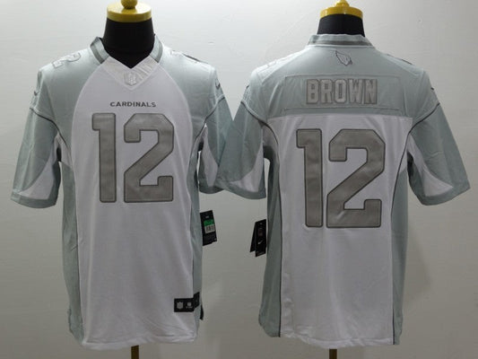 Men's Arizona Cardinals John Brown #12 White Game Jersey1