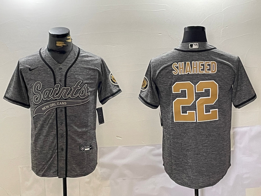 Men's New Orleans Saints Rashid Shaheed #22 Gray Player jersey