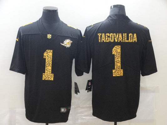Men's Miami Dolphins Tua Tagovailoa #1 Black Game Player jersey