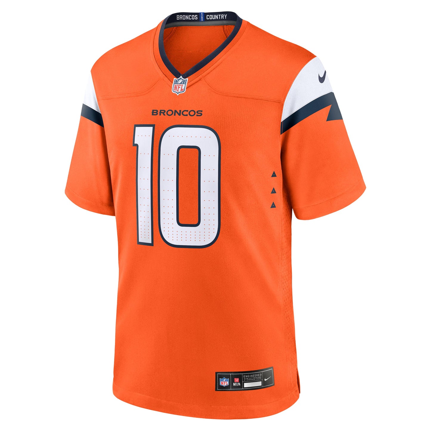 Denver Broncos Bo Nix Orange Player Game Jersey