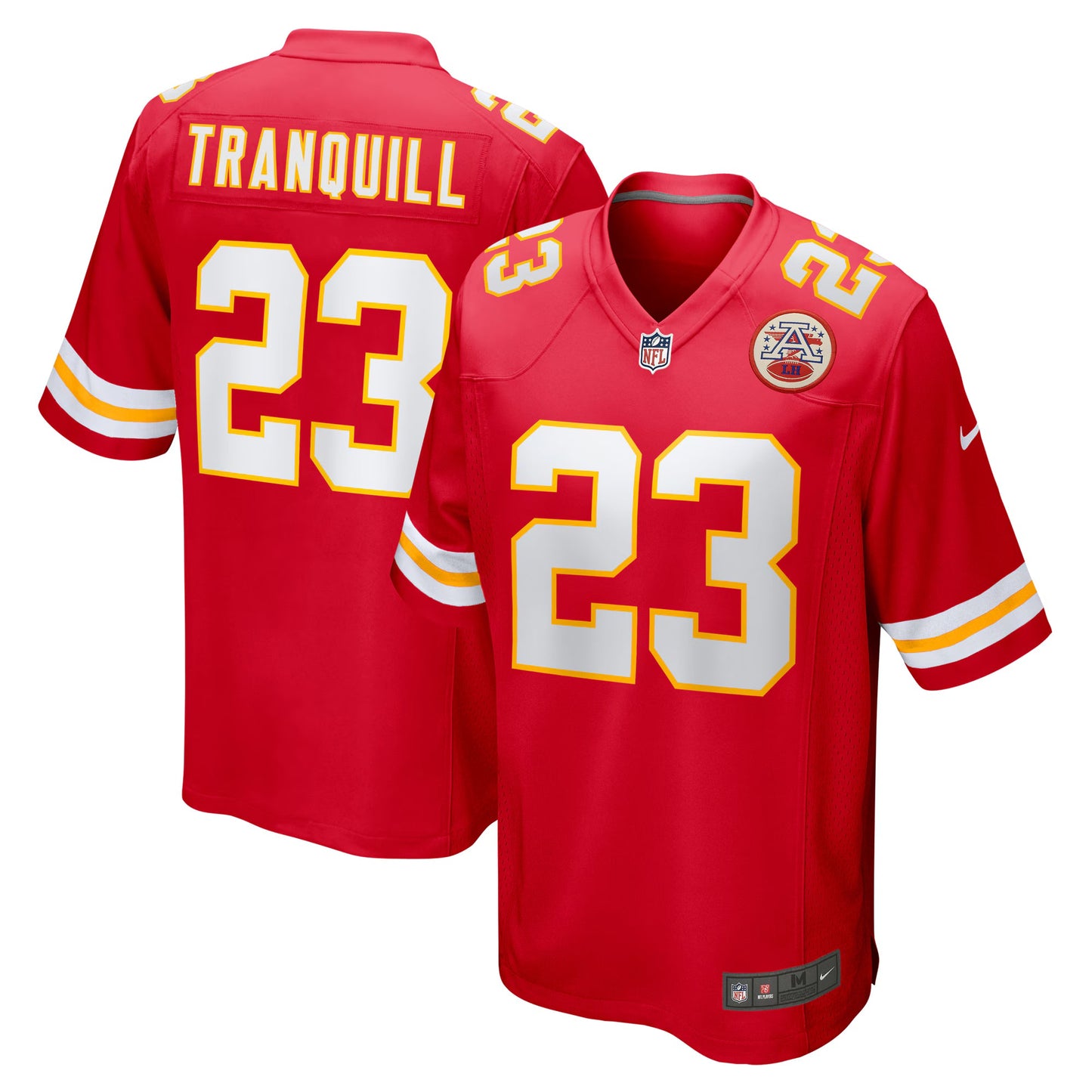 Kansas City Chiefs Drue Tranquill Red Game Player Jersey