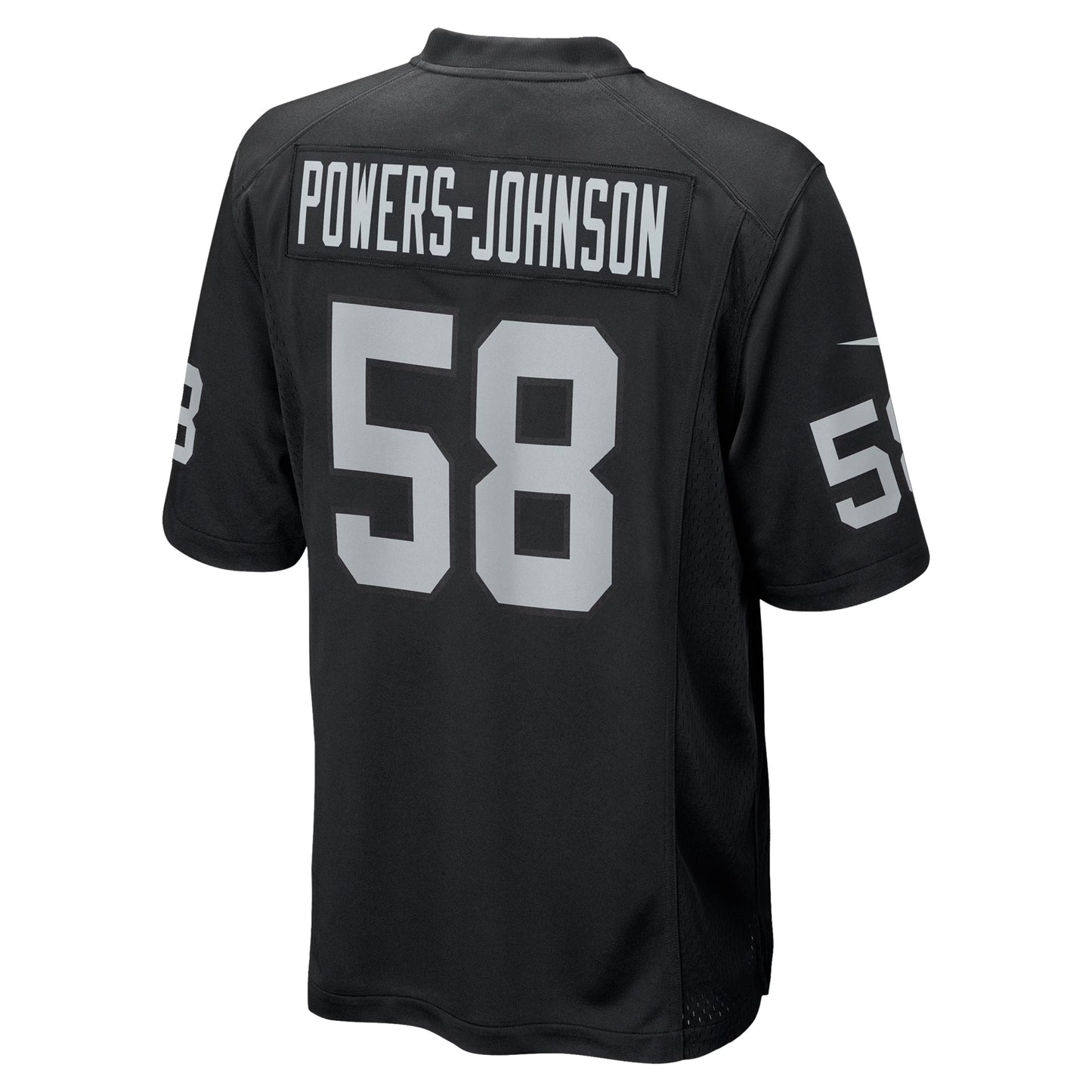 Las Vegas Raiders Jackson Powers-Johnson Black Team Game Jersey