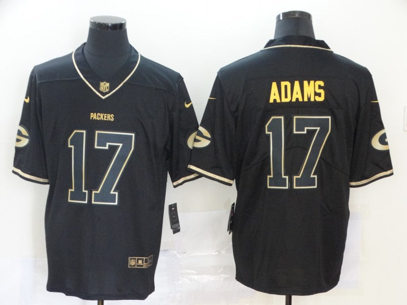 Men's Green Bay Packers Davante Adams #17 Black Player Jersey1
