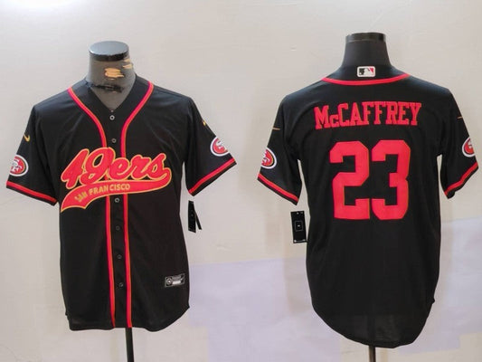 Men's San Francisco 49ers Christian McCaffrey #23 Black Replica Player jersey