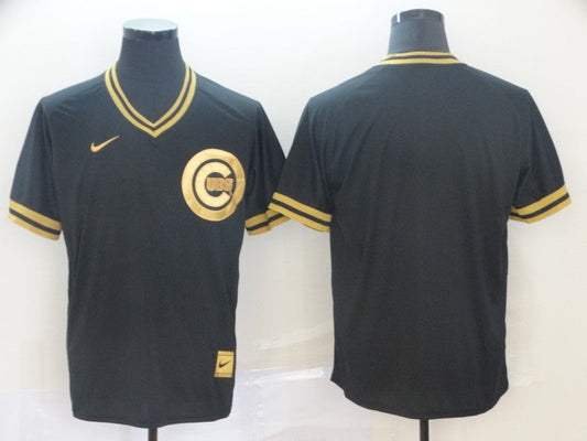 Men's Chicago Cubs Black Blank Replica jersey