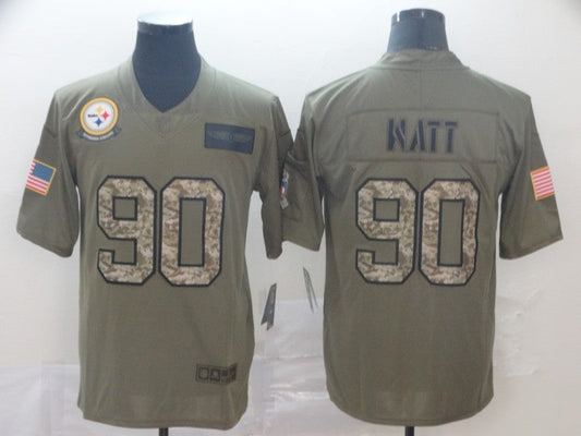 Men's Pittsburgh Steelers T.J. Watt #90 Brown Authentic Game jersey