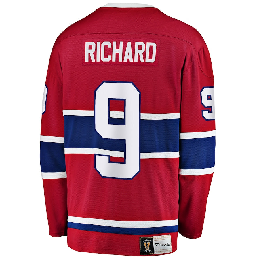 Maurice Richard Montreal Canadiens   Premier Breakaway Retired  Jersey - Red