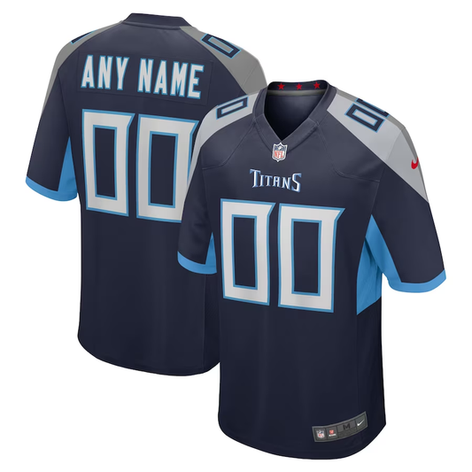 Custom Tennessee Titans Navy jersey
