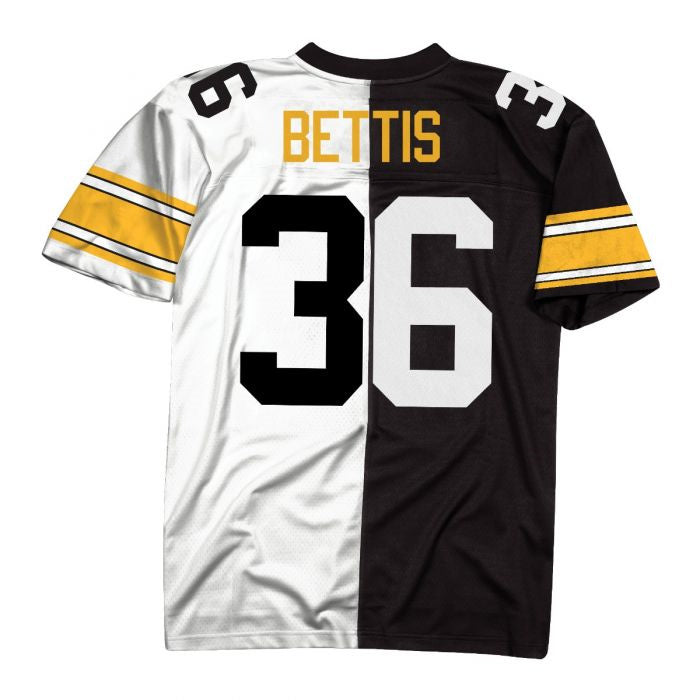 P.Steelers #36 Jerome Bettis White/Black Replica Limited Split Stitched American Football Jerseys
