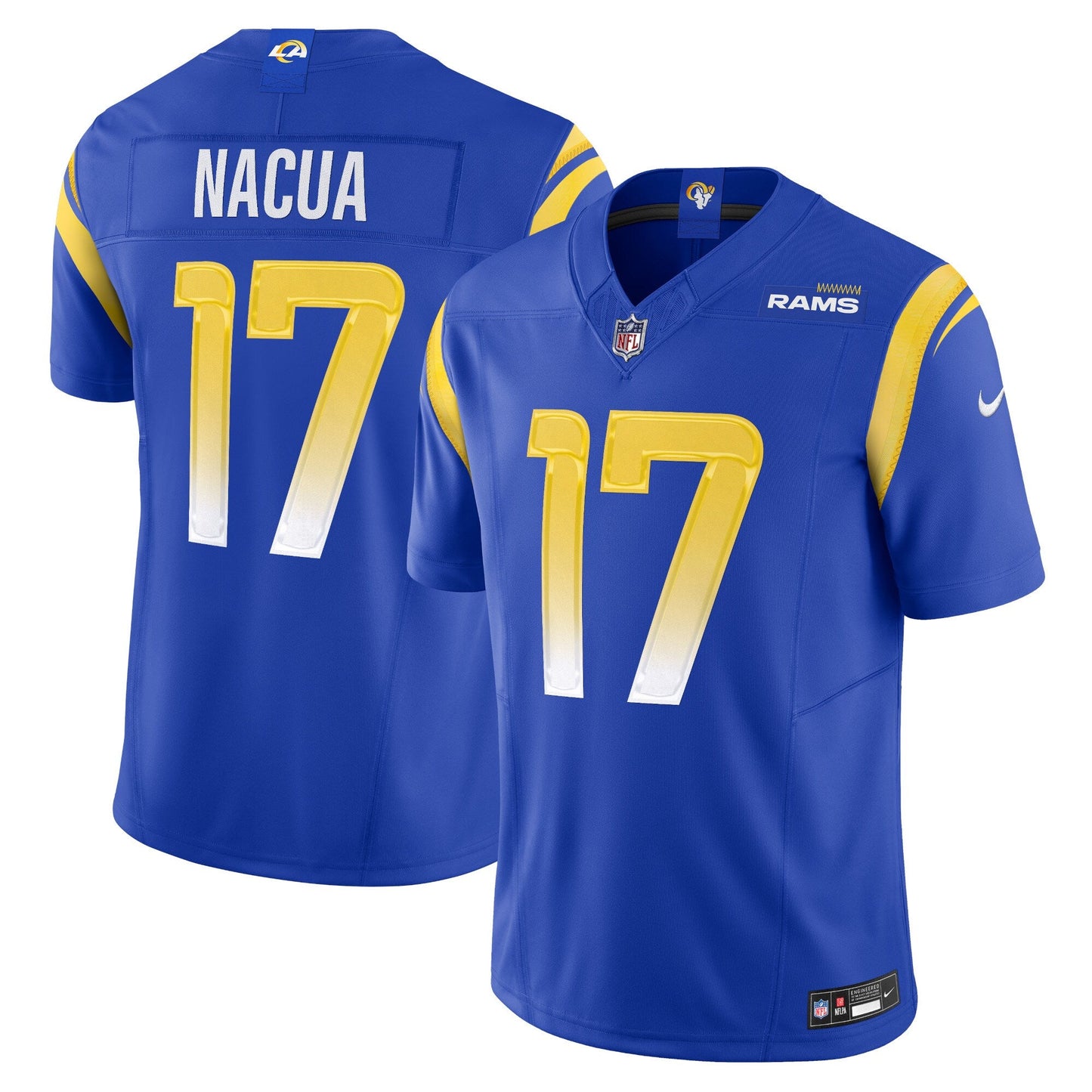 Los Angeles Rams Puka Nacua Royal Vapor F.U.S.E. Limited Jersey