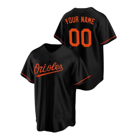 Men's Baltimore Orioles Black Replica Custom jersey