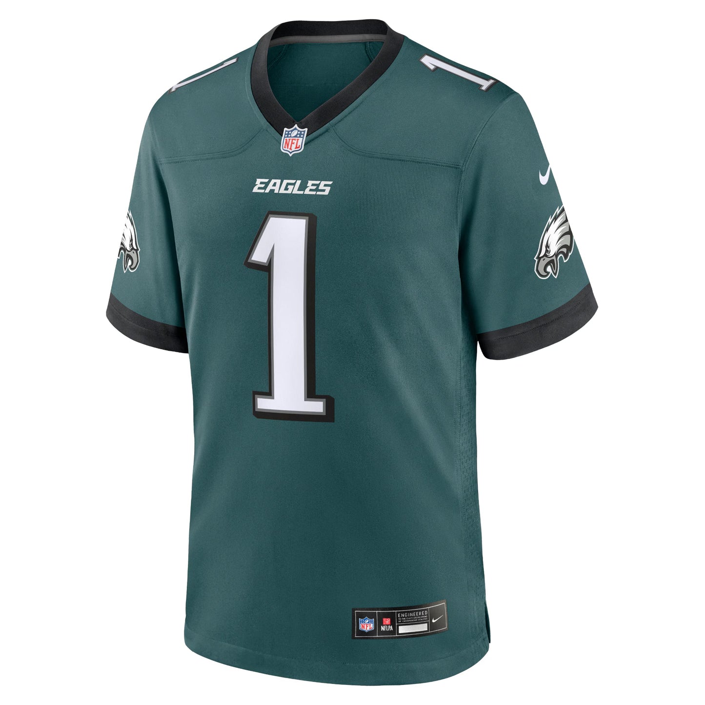 Philadelphia Eagles Jalen Hurts Midnight Green Team Game Jersey