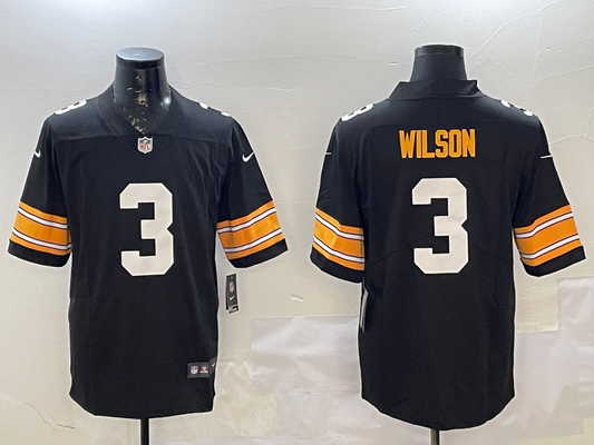 Men's Pittsburgh Steelers Russell Wilson Nike Jersey -  Black-No team logo
