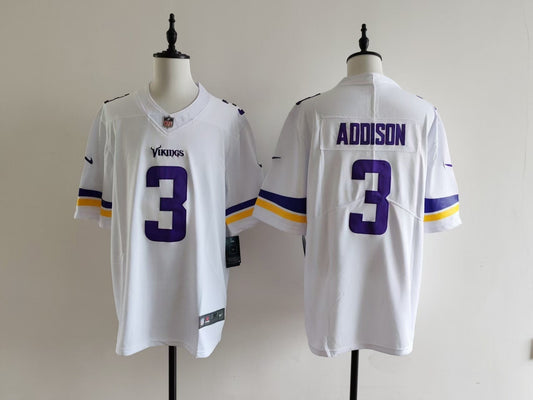 Men's Minnesota Vikings Jordan Addison Nike Jersey -  White#3