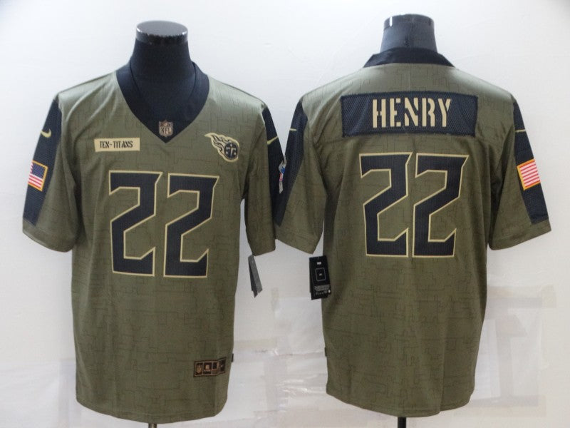 Men's Tennessee Titans Derrick Henry #22 Brown Game jersey