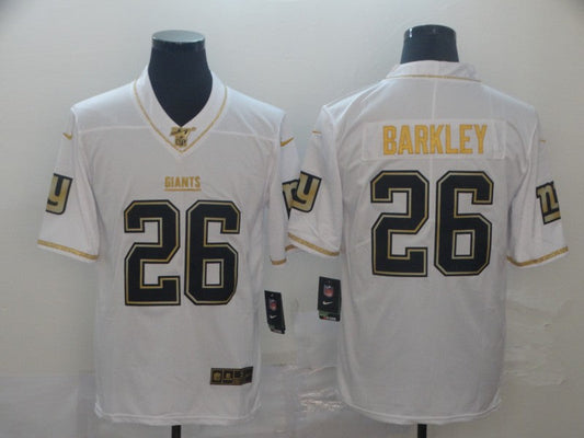 Men's New York Giants Saquon Barkley #26 White Player Game jersey