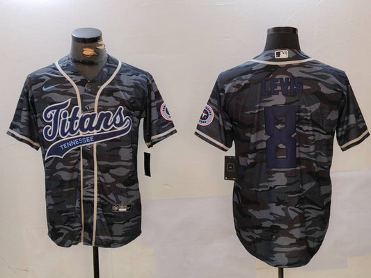 Men's Tennessee Titans Will Levis #8 Grey Camouflage Player jersey