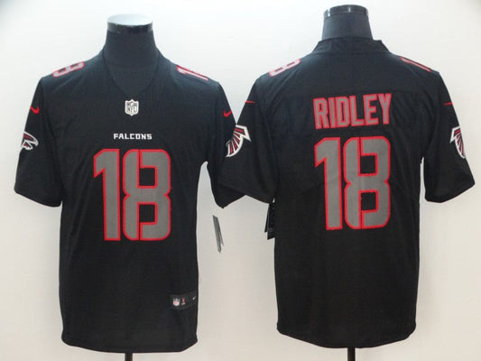 Men's Atlanta Falcons Calvin Ridley #18 Black Game Player Jersey1