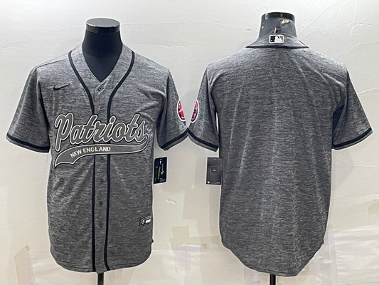 Men's New England Patriots Gray Blank jersey