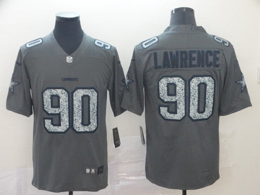 Men's Dallas Cowboys DeMarcus Lawrence #90 Gray Game Jersey1