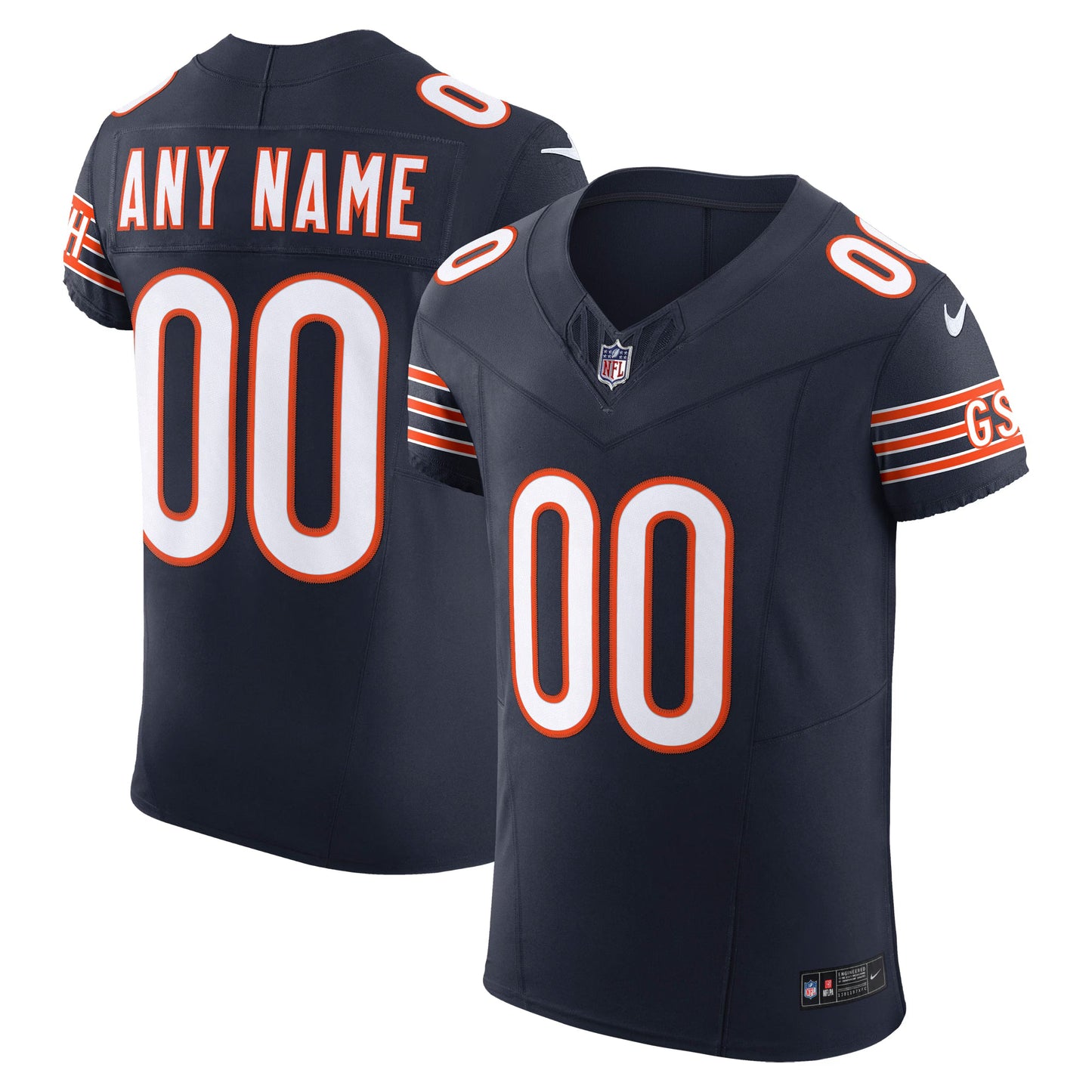 Chicago Bears Navy Vapor F.U.S.E. Elite Custom Jersey