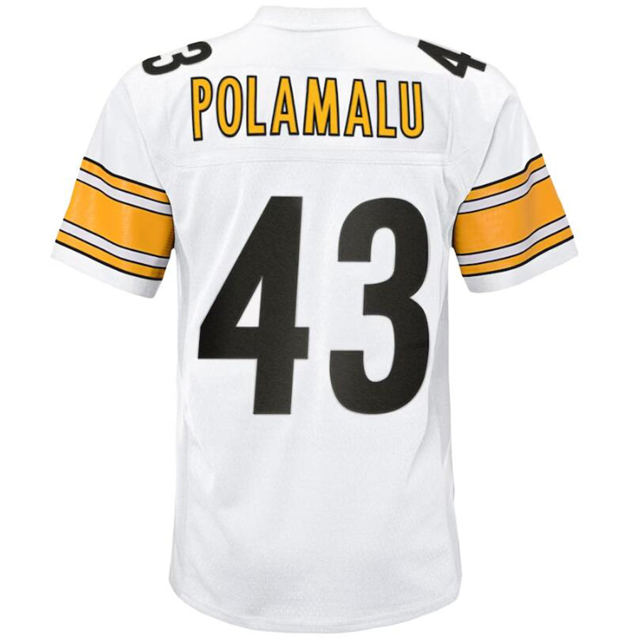 P.Steelers #43 Troy Polamalu White 2005 Retired Player Legacy Football Jerseys