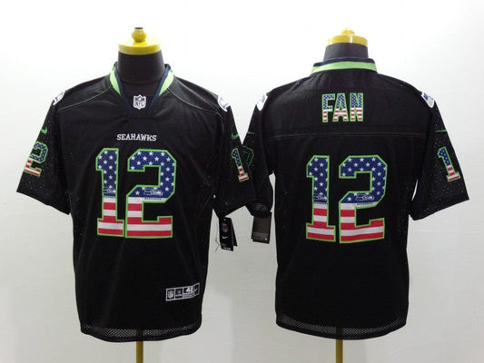 Men's Seattle Seahawks 12th Fan Black Game jersey
