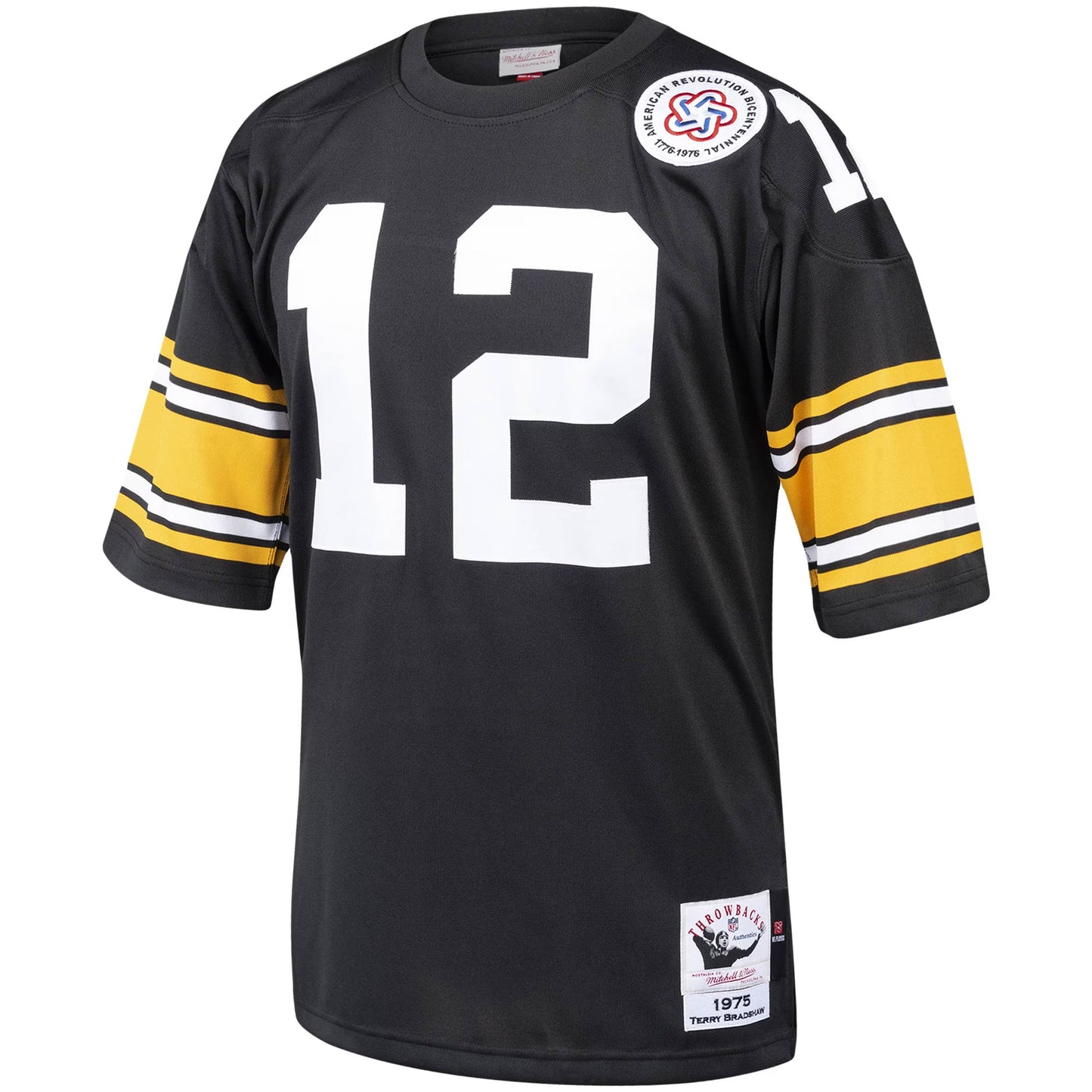 Pittsburgh Steelers Terry Bradshaw Mitchell & Ness Black Authentic Throwback Retired Player Jersey
