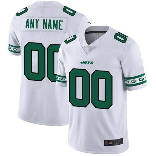 custom New York Jets White Team Logo Vapor Limited jersey American Stitched jersey Football Jerseys