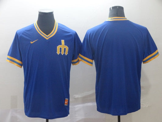 Men's Seattle Mariners Blue Replica Blank jersey