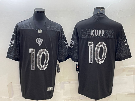 Men's Los Angeles Rams Cooper Kupp #10 Black RFLCTV Limited jersey