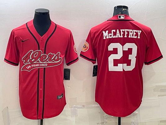 Men's San Francisco 49ers Christian McCaffrey #23 Red Game jersey Joint Edition