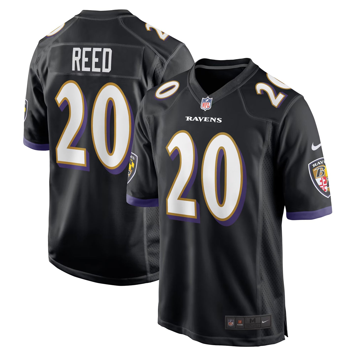 Baltimore Ravens Ed Reed Black Retired Player Alternate Game Jersey